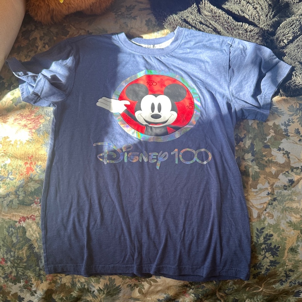 Disney Mickey Mouse Navy Tee with Red and Silver Accents